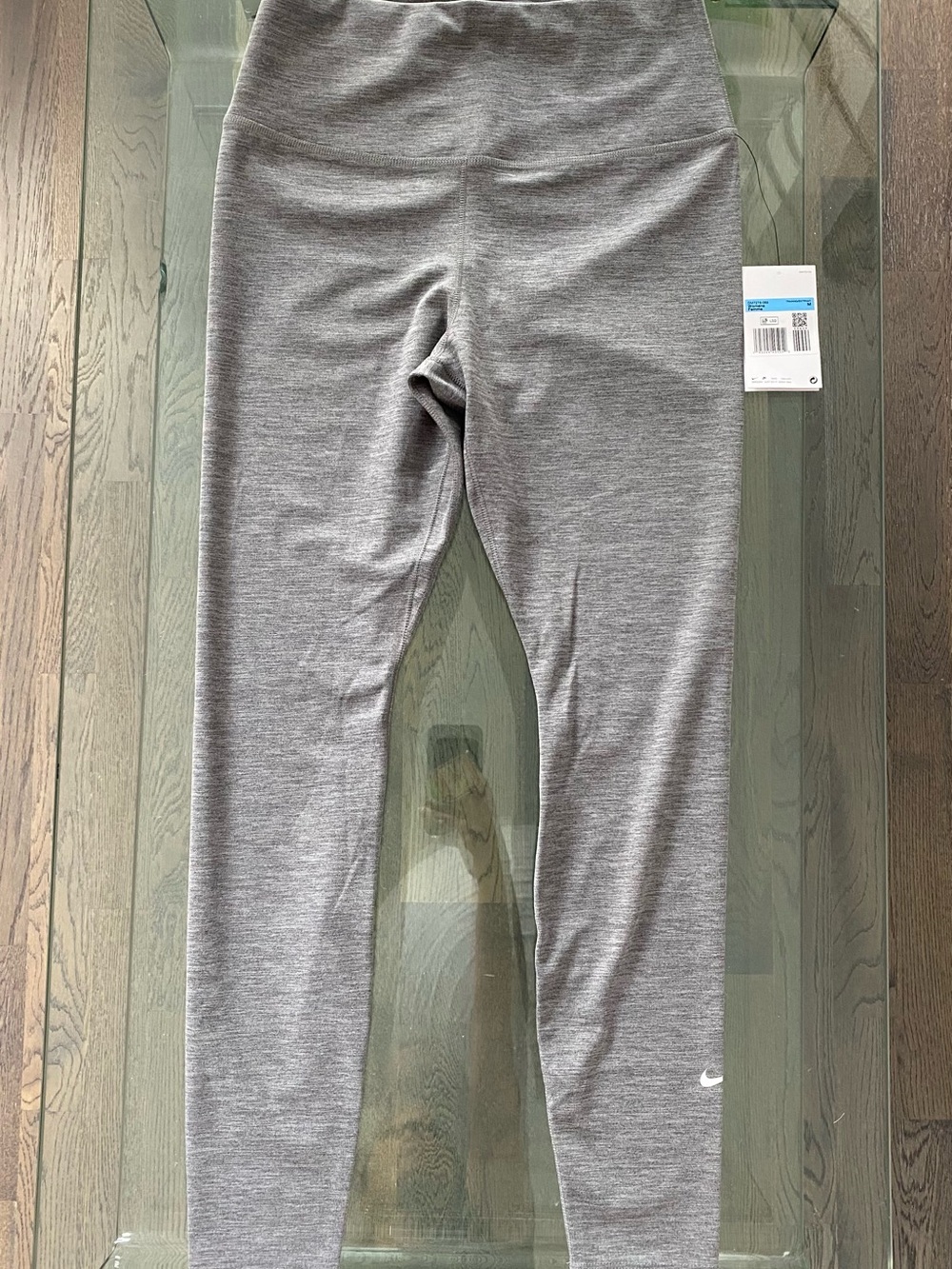 NWT Nike One Dri-FIT High-Waisted Full-Length Leggings | Heather Grey | Medium